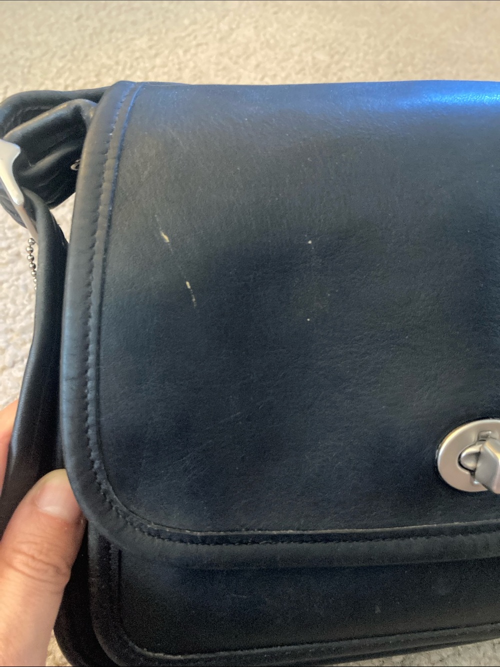 Vintage Coach 9061 Rambler Black Leather Shoulder Bag - Picture 3 of 16